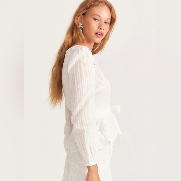 Brand new**LoveShackFancy**Pola Wrap top - Picture 3 of 8